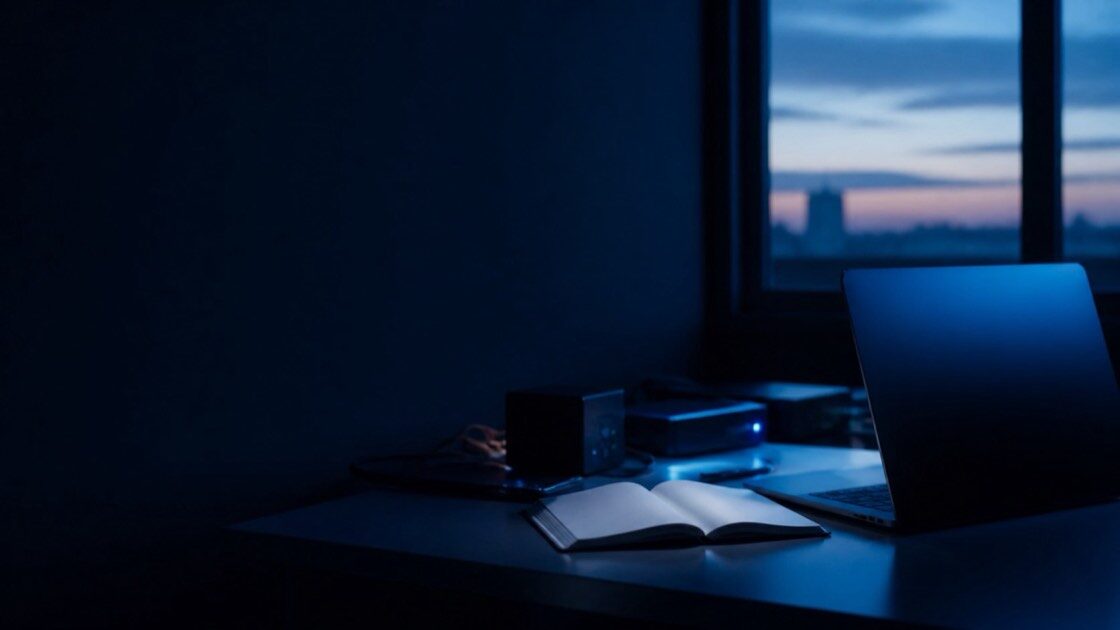 A calm technical workspace illustrating begin with what you can see, with physical objects and no readable software interface